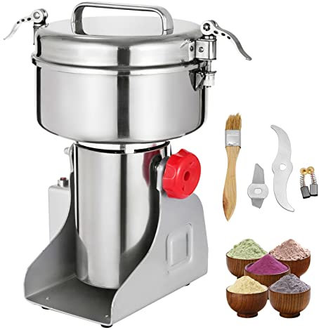 1000g Mulino Elettrico for Cereali 2800W 25000r/Min Macinino for Semi di Lino Noce Moscata Macinino for Noci in Acciaio Inossidabile Macina Erbe Piante Medicinali Spezie Cereali E Fagioli 1000g Materi