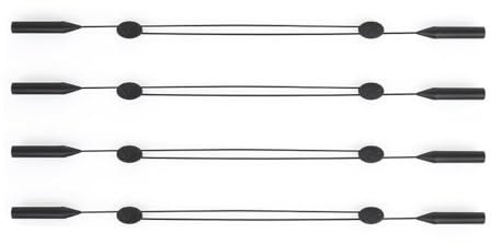 JEYORZY 4 pcs Cordino per Occhiali, Universale Silicone Elastico Sport Occhiali Cinturino, Catena Occhiali Regolabile, Sport Impermeabile Occhiali Cinturino Occhiali da Sole Accessori Occhiali (Nero)