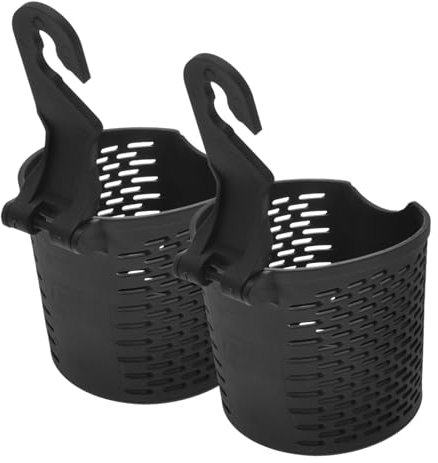 Cabilock Portavasos Colgante para Coche Negro 2 Piezas, Soporte Multifuncional para Bebidas, Ajuste para Sedán y SUV, Uso Sencillo Viajes y Automóviles Familiares