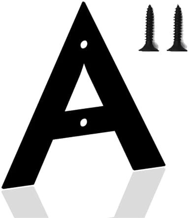 Numeri civici 6/7/8 pollici, numero porta in ferro metallico moderno, nero, segno indirizzo per cassetta postale con viti, per stanza, esterno, casa, giardino, ufficio, caffè, giardino(A,8In)