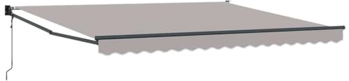 vidaXL Toldo retráctil automático Gris Claro 400 x 300 cm, Sombra Exterior Ajustable, Duradero, Impermeable balcón, Patio o terraza. Un toldo Resistente a Las inclemencias del tiem