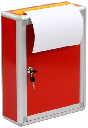 NSTVVEE Cassetta Postale Moderna per Consegna, Cassetta Postale da Parete, Cassetta Postale Rossa, Cassetta dei Suggerimenti, urna elettorale, per casa, Posta, Posta da Esterno (Rosso 30 * 1