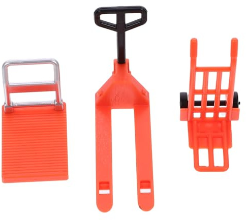 Mipcase Set De Jouets Mini Chariot Élévateur Et Chariot à Plateforme Jouet De Chantier Éducatif pour Garçon Et Filles Outils De Construction Miniatures pour Jeux Imaginatifs