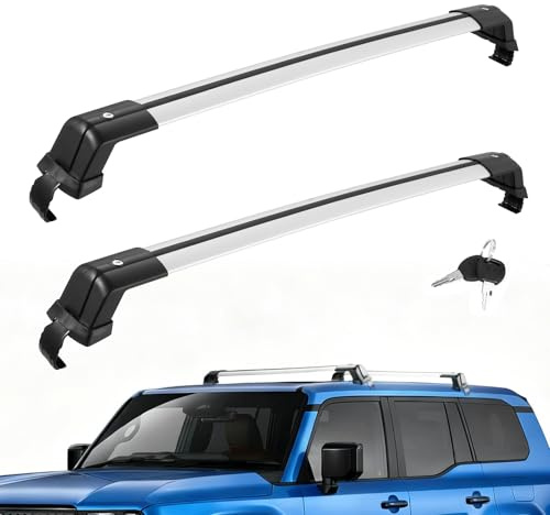 wowspeed Universal Roof Rack Cross Bars, 110cm~118cm Aluminum Retractable Roof-Rack, Adjustable Crossbars with Locks, Quick Fit Heavy-duty Crossbars 150KG Load Capacity, Anti-Theft Caravan Roof Racks