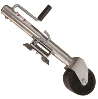 WUHGI Heavy-Duty Bolt-On Swivel Jack - Trailer Jack Wheel, Trailer Swivel Wheels, Heavy Duty Boat Trailer Jockey Wheel With 15cm Double Wheels, Lift 25.4cm, 670kg, For Boat, Camper, Yacht, Caravan