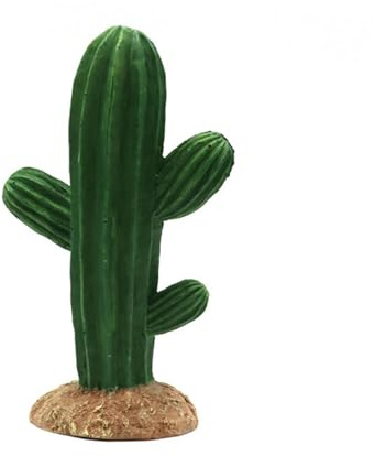 Kaeltsyn Adorno de cactus de resinas realistas, terrarios, plantas de cactus para reptiles, terrarios y peceras, decoración natural de cisterna de peces