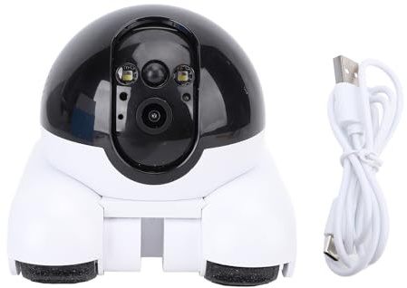 Movable Pet Camera, 1080P WIFI Pet Camera Pet Robot Camera with Wheels 2MP Double Lens 2 Way Talk APP Remote for Cats Dogs Indoor Home Security