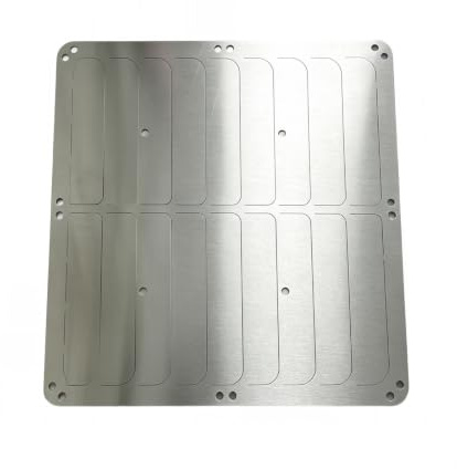 Deflector Aire Acondicionado Exterior en Acero Inoxidable, Rejilla Ventilación Cuadrada con Lamas Orientables, Optimiza Disipación de Calor Unidad Externa (cuadrado43cm)