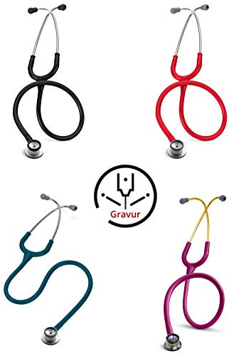 3M Littmann Classic II Säuglingsstethoskop mit Gravur personalisiert, pädiatrisches Arzt Stethoskop, Profi Diagnostikstethoskop für Neugeborene, Babys in Praxis und Klinik (Rainbow-Himbeerrot)