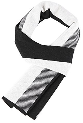 WANYING Winter Herbst Herren Strickschal 6% Wolle Gestrickter Schal Casual Business Gentleman - 180 * 30 cm Gestreift