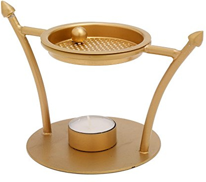 NKlaus Räucherstövchen zum Räuchern Eisen, matt, Schwarz Sieb, 1 Stück | Höhe: 12cm; Durchmesser: 9cm; Gewicht: 0,45kg