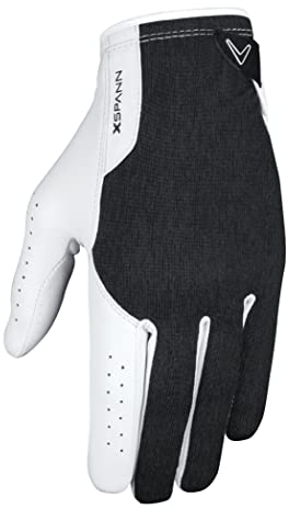 Callaway Golf Herren X-Spann Kompressionspassform Premium Cabretta-Leder Golfhandschuh, auf der linken Hand getragen, Cadet X-Large