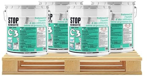 Enduit d'étanchéité, enduit de cuvelage, murs, maçonnerie, sous-sols, bassins, piscines, cuves, anti-infiltrations, C3 - PROCOM 4 x 25 Kg