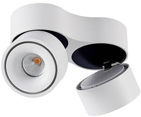 Arcchio LED Deckenlampe Rotari (Modern) in Weiß aus Aluminium (2 flammig,) - Deckenleuchte Wandleuchte Strahler Spot Lampe Flurleuchte