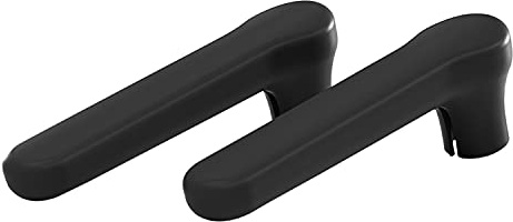 Serlife 2Pcs Silicone Door Handle Cover Glossy Safety Door Handle Protector Anti-Collision Covers (Black)