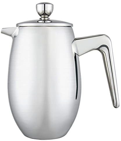 LTLWSH Cafetière à Piston en Acier Inoxydable (INOX) à Double Paroi Isolante, French Press Isotherme, Disponible en 3 Tailles |Presse française avec filtres,800ml