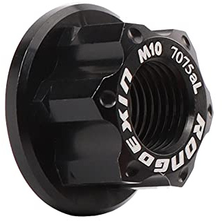 SPORTARC Bike M10 Hub Nut Flange Before Rear Wheel Lock Screw Aluminum Bolt for , BLACK