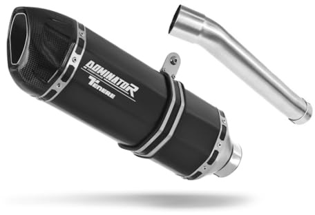 DOMINATOR Terminale di Scarico Marmitta Silenziatore HP1 NERO compatibile con Tenere 700 2021-2023