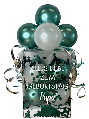 Mivame Personalisierte Ballon-Box - Kreative Geschenkidee, Geldgeschenk Verpackung, 100% Biologisch abbaubare Ballons, Perfekt für Hochzeit, Babyparty & Geburtstag