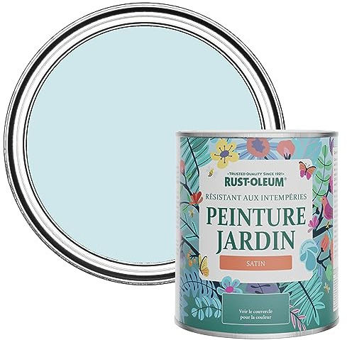 Rust-Oleum Blue Mould-Resistant Garden Paint In Satin Finish - Duck Egg 750ml