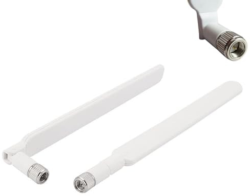 VoKs 2X LTE Antenne Stabantenne für Homespot Speedport Router LTE 2 II Huawei SMA 4G Kamera IP Hotspot (Weiß)