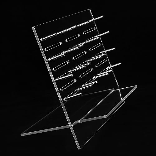 HHUXIUE Messer Display Rack Pocket Knife Organizer Messer Display Rack Pocket Knife Display Rack Pocket Knife Organizer Tabletop Multifunctional Tool Organizer Acrylic Rack (Durchsichtig)