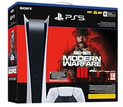 PS5 Console 825GB Digital Ed. White + Call of Duty MWIII VCH EU
