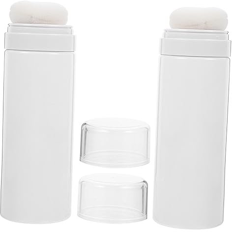CIMAXIC 2stücke Puderquaste Flasche Körper Talkumpuder Behälter Tragbar Junge Mädchen Puderquastenbox Talkumpuderflasche Für Neue Mütter