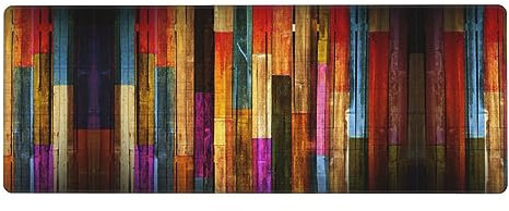 Tastaturunterlage aus lackiertem Holz, extra groß, Gummi, 30,5 x 80 cm (horizontal), Mauspad, Tastatur-Pad, Büro-Schreibtischunterlage