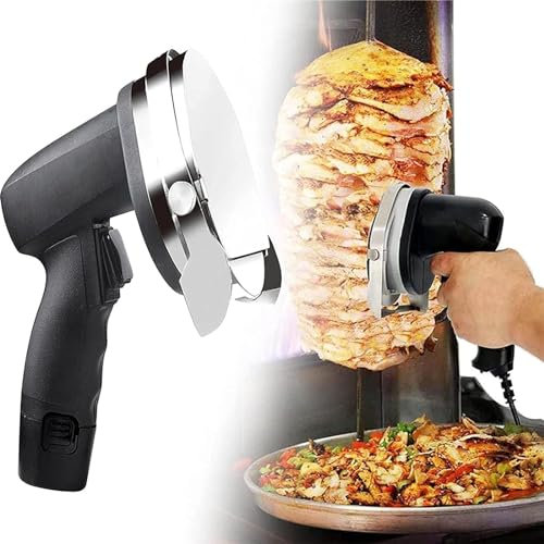 Weyot Cuchillo de Kebab Slicer eléctrico Profesional, Máquina Cortadora de Carne en Rodajas Más Fina, Máquina de Cuchillo de Corte de Kebab de Mano