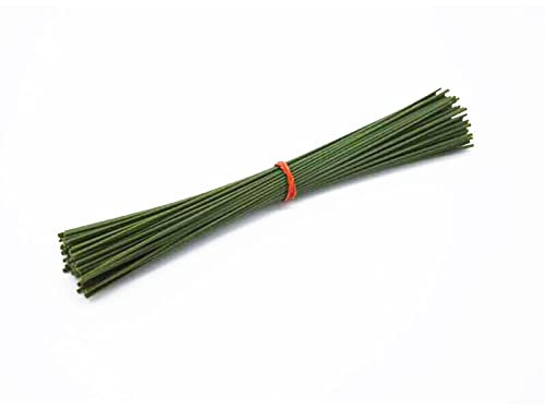 MIFANI Floristendraht, 50 Stück, 25 cm, grüner Draht, künstliche Seidenblumen, Stiel, DIY, handgefertigt, dekorativer Kranz, Blumenstäbchen, Zweige, Floristenhandwerk, Floristikdrähte