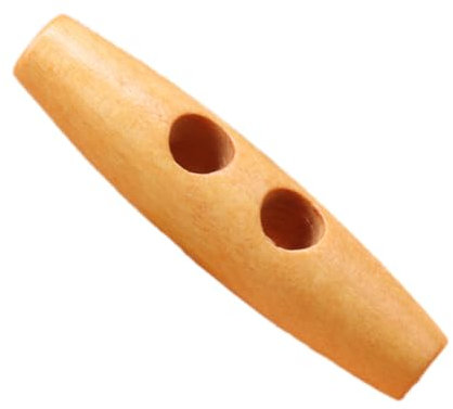 Anevous 50 Stück Ovale Knebelknöpfe, Holzknöpfe Knebel Oval Knöpfe Bastelknöpfe Mantellknöpfe zum Nähen für Mantel Jacke Nähen Handwerk Basteln DIY Dekorieren,Beige 4cm