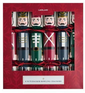 lakeland 6 Nutcracker Bowling Christmas Crackers With Reusable Cracker Game