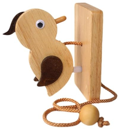 Milageto Specht-Türklingel, Holz-Türklingel, Vintage-Design, Türklingel, Specht-Türklopfer für Zuhause, Schlafzimmer, Büro, Flache Vogelform