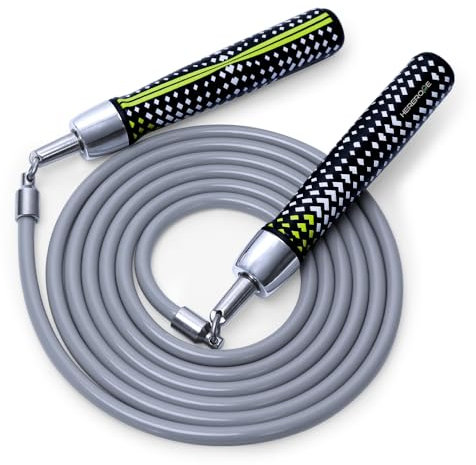 Hererope Gewichtetes Springseil für Damen und Herren, 0,9 kg, mit Kugellager, rutschfester Griff, langlebiges Stahlkabel, schweres Springseil für Fitness, hochintensives Krafttraining, Crossfit