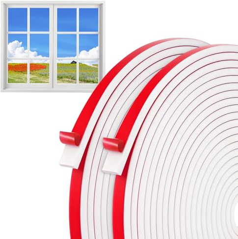 1/2 Inch x 66 Ft Window Grid Kit, White TPE Self-Adhesive Window Grille Inserts Peel and Stick Molding Trim Cuttable DIY Flexible Molding Trim for Windows Door Frames Wall Simulated Home Decoration