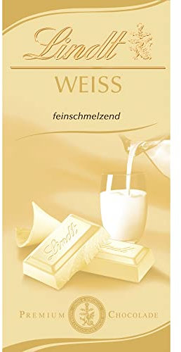 Lindt Schokolade | Weiße Tafel | 100g | Feinschmelzende weiße Schokolade | Schokoladen-Tafel