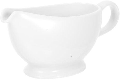 MAGICLULU Pichets À Sauce Individuels Pour Servir Saucière En Céramique Blanche Avec Louche Pour Réunions De Famille Restaurant Salle À Manger 300 Ml Utilisation Polyvalente