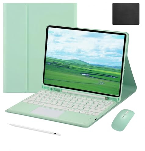 Custodia con tastiera per Samsung Galaxy Tab S10 Ultra/S9 Ultra/S8 Ultra da 14,6 pollici 2024/2023/2022 con mouse, tastiera magnetica staccabile senza fili Touchpad con matita