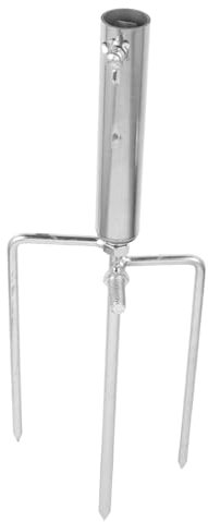 SEWOART Base in Acciaio Inox per Ombrellone da Spiaggia Ancora per Sabbia Trivella Portatile Supporto Esterno Robusto Fisso per Ombrelloni