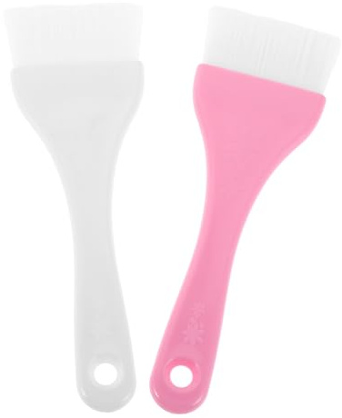 Ipetboom Spazzola Per Lozione Per Corpo e Applicatore Per Maschera Morbida Set Da 2 Grandi Pennelli Per Trucco Fai Da Te Uso Viso e Corpo Colore Bianco e Rosa