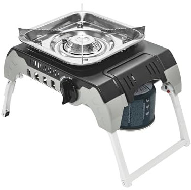 Amig – Camping Gas Möunt - Cocina Portátil para Senderismo – Regulador de Llama - Con Maletín - No incluye Bombona – 2,4 kW de Potencia - Excursiones – Certificado CE