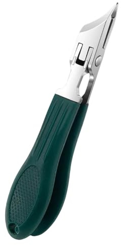 Ciseaux à ongles anti-éclaboussures avec lame inclinée à 25 degrés – Lame inclinée pour l'entretien des callosités et des redressements – Coupe-ongles épais – Manipulation ergonomique pour le soin des