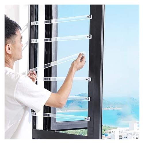 AMUFJJ Garde Corps fenetre Barre De Protection pour Fenêtre 12 10 8 6, Protection Anti-Chute pour Balcon/Couloir/Bureau, Sécurité À Domicile(8 pcs,35inch/88.9cm)