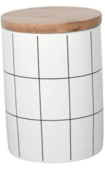 Holibanna Tarro de Cerámica Hermético Redondo para Alimentos Bote Decorativo de Porcelana con Tapa para Cocina Almacenamiento de Dulces y Especias 1