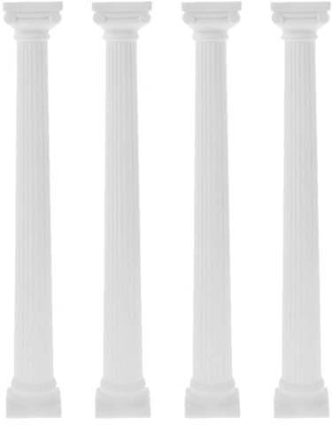 Milisten Estatua de Columna Romana Decorativa 4 Piezas para Zen Mini Columna Romana Decoración de Bodas Accesorio para Diseño Clásico