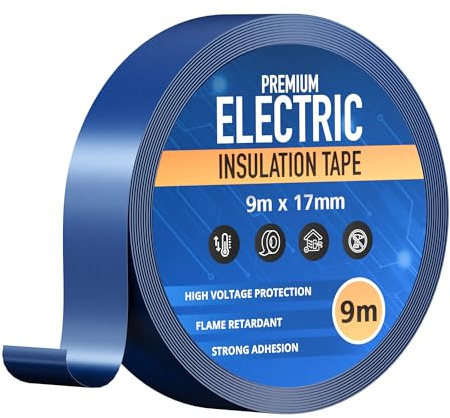 LEDSone Electrical Insulation Tape Blue 9m 1 Pack Flame Retardant | Flame retardant PVC material | High voltage wire protection | Strong self-adhesive backing | Energy efficient design
