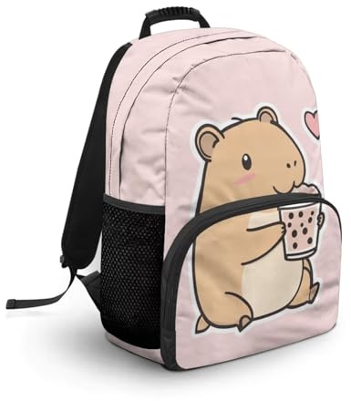 COEQINE Capybara School Bag for Toddler Kids Backpack for Girls 4-5 Years Old Preschool Backpacks for Little Girl Kindergarten Schoolbag for Children Casual Rucksack for Student Studing