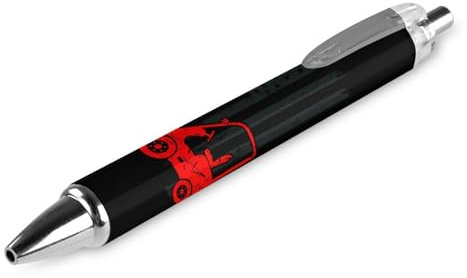 Lrtyuasq Crane Carrello elevatore Bandiera Americana Carino Penna A Sfera Retrattile Punta Fine 0.5mm Penna Scrittura Liscia per Casa Ufficio