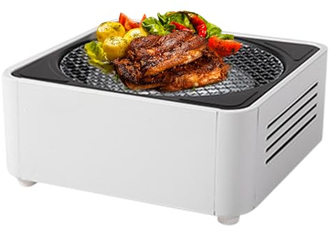 manhegari Barbecue portatile per carbonella | Barbecue da tavolo e barbecue, barbecue portatile con carbone da portare con sé, per il giardino, il campeggio a casa, durante il picnic, in viaggio, per